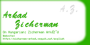 arkad zicherman business card